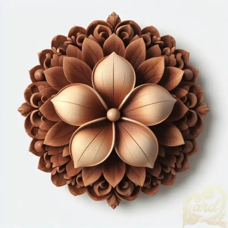 Carving of frangipani flowers 
