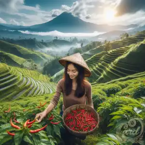 Chili Harvest in Java