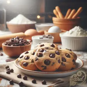 Chocolate chip cookie portrait