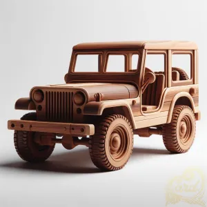 Classic Wooden Jeep