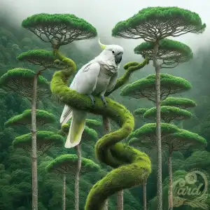 Cockatoo at Pine Tree