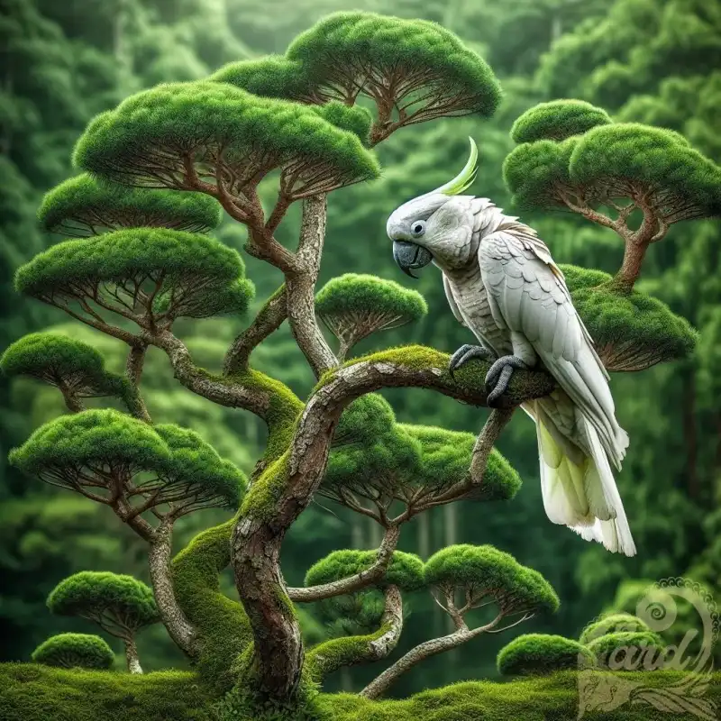 Cockatoo at Pine Tree