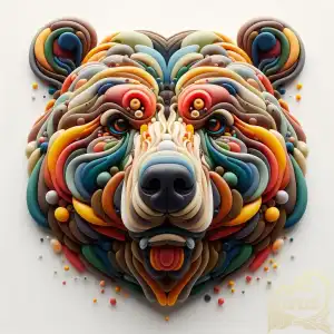 Colorful Grizzly Bear