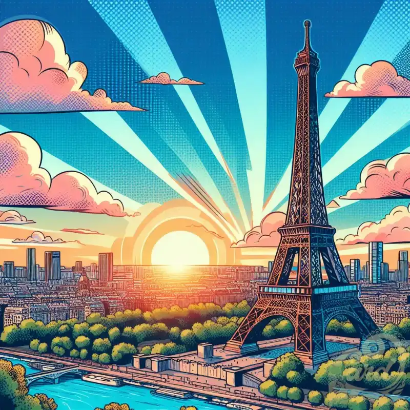 Comic Eiffel tower