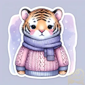 Cozy Tiger Cub Art