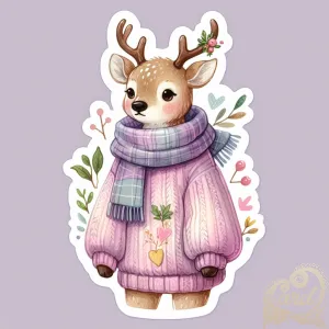 Cozy Winter Deer Art