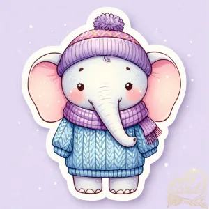 Cozy Winter Elephant