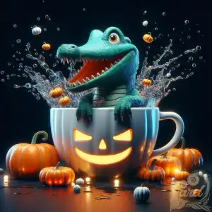Crocodile in cup