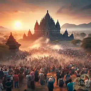 Crowded Visitor Prambanan