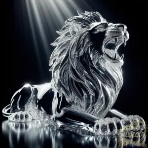 Crystal Lion Roaring
