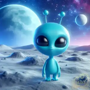 cute blue alien