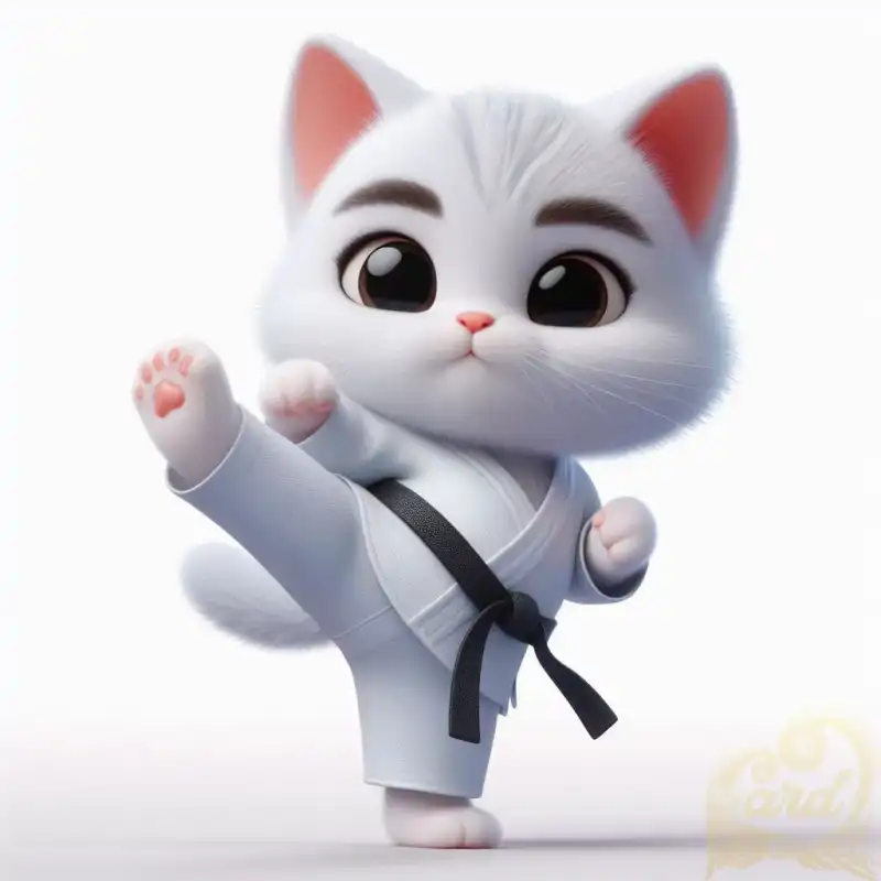 cute cat karate