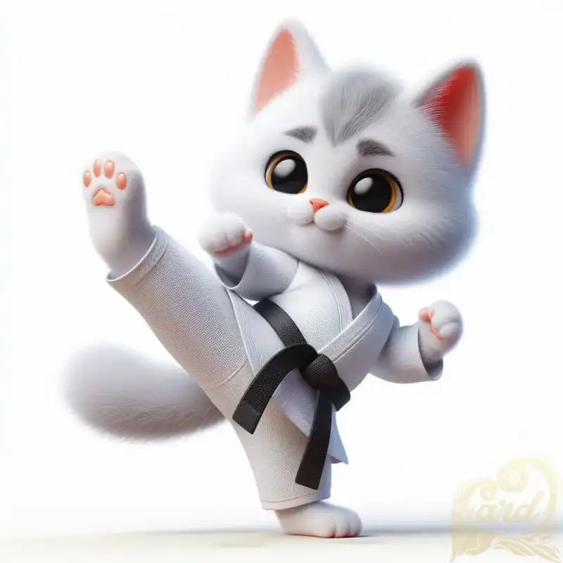 cute cat karate