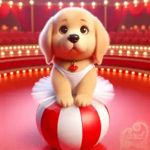 cute circus dog