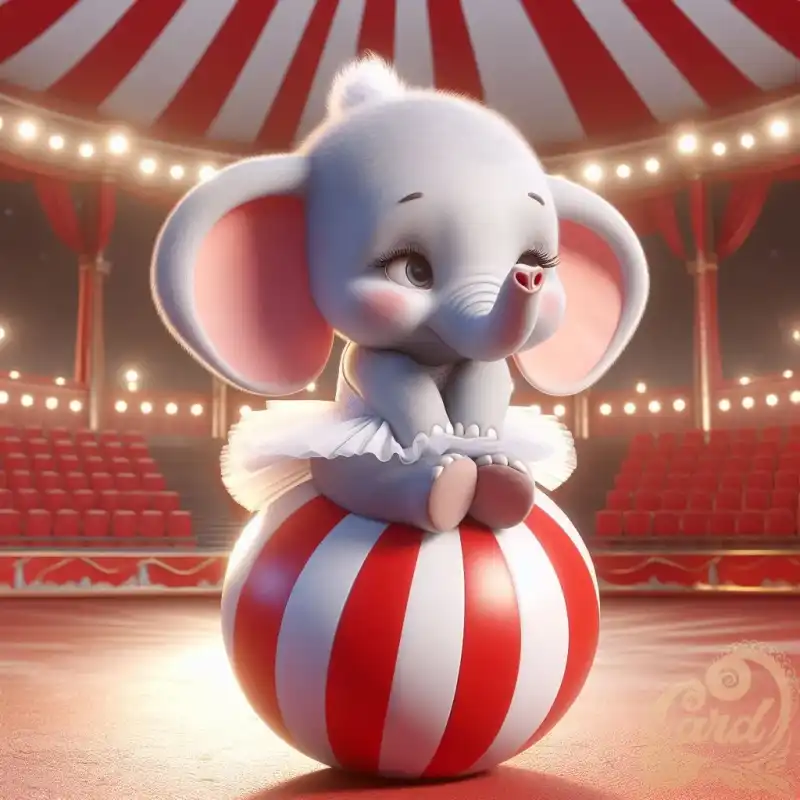 cute circus elephant