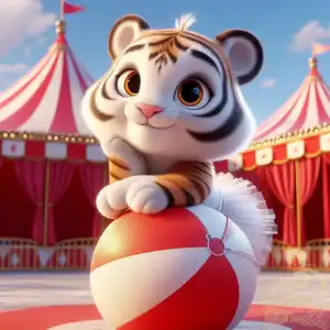 cute circus tiger