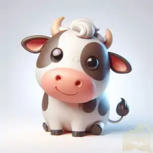 cute cow caricature