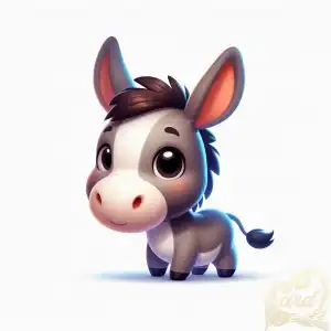 cute donkey caricature