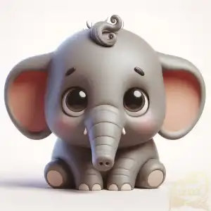 cute elephant caricature