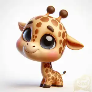 cute giraffe caricature