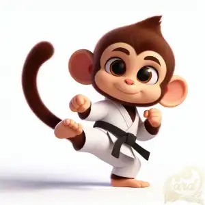 cute monkey karate