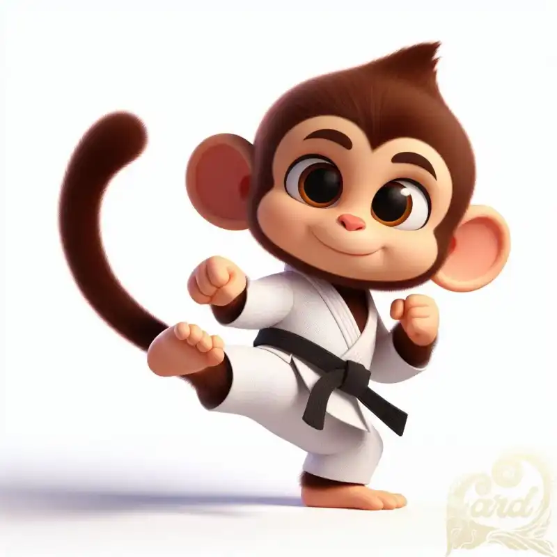 cute monkey karate