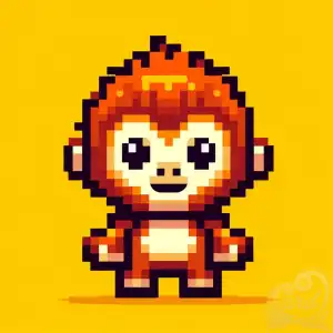 Cute Orangutan on Pixel