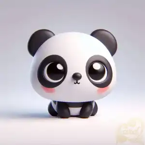 cute panda caricature