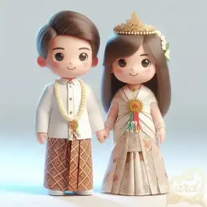 Cute Papua Wedding Couple 