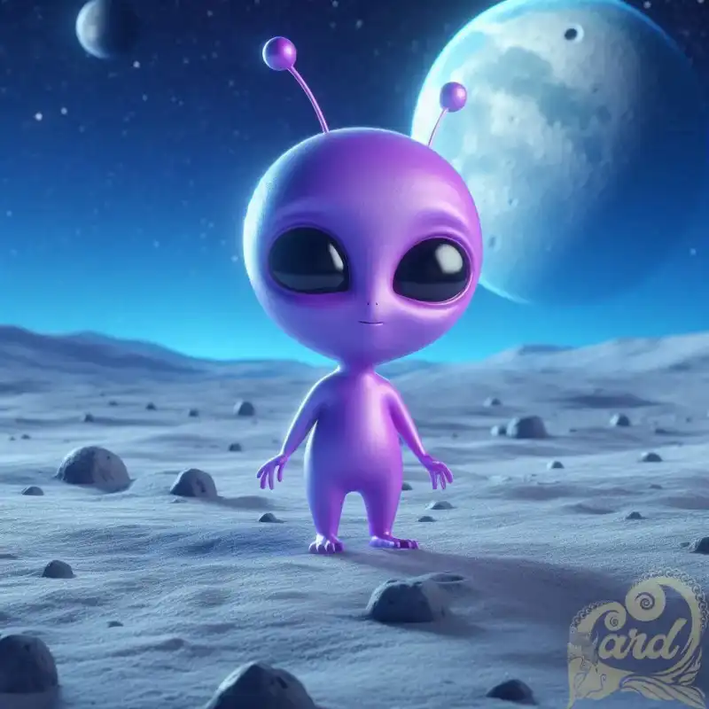 cute purple alien