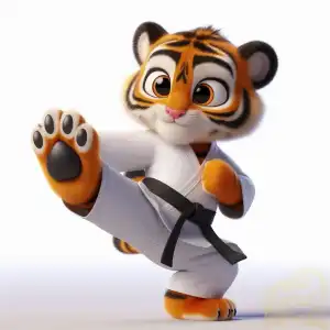 cute tiger karate