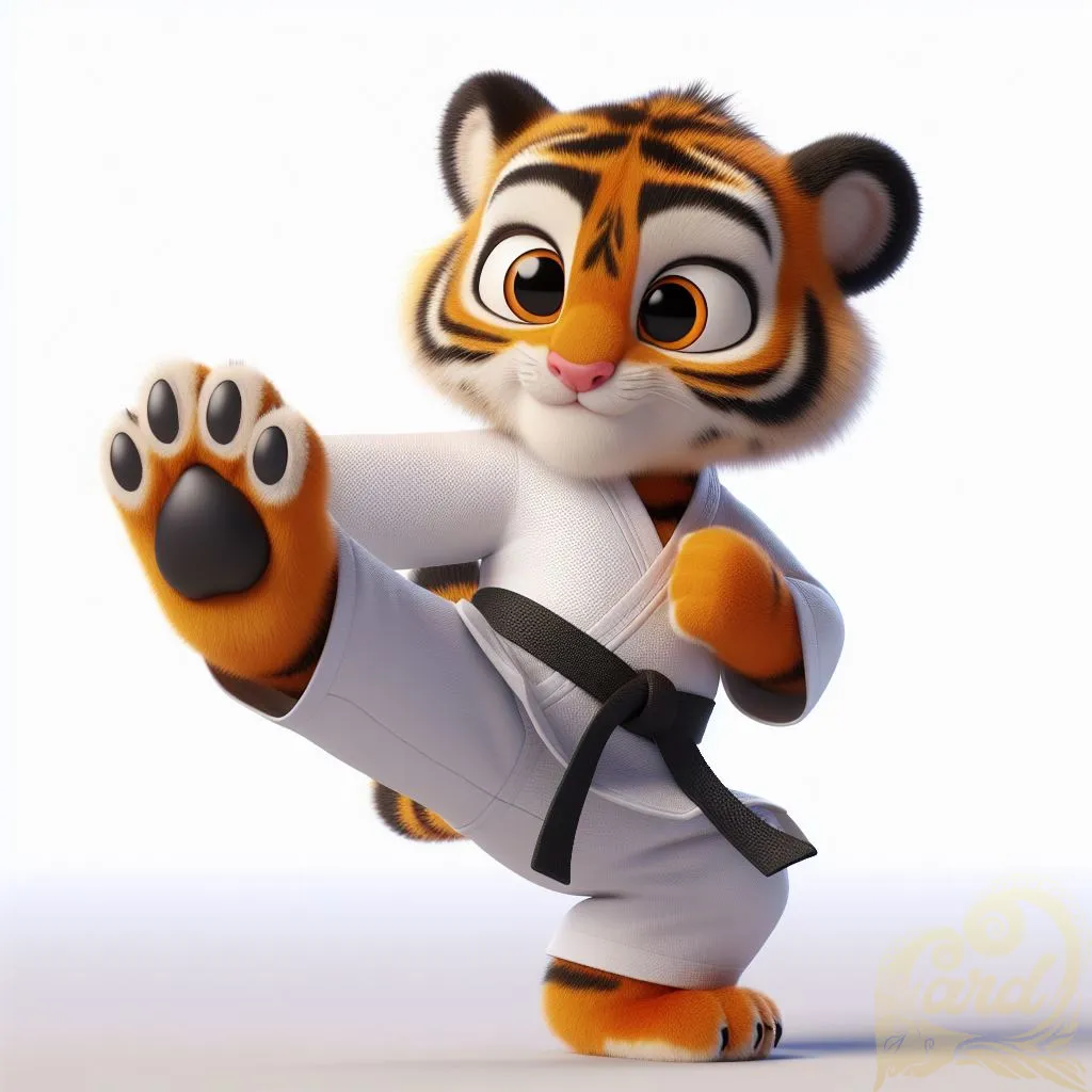 cute tiger karate