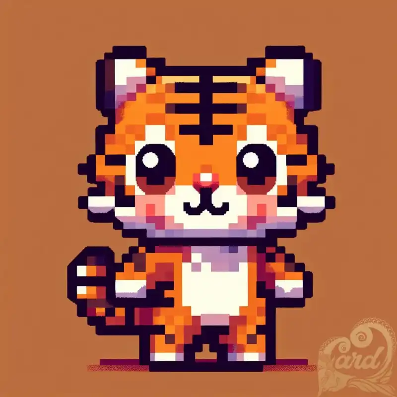 Cute Tiger on Pixel