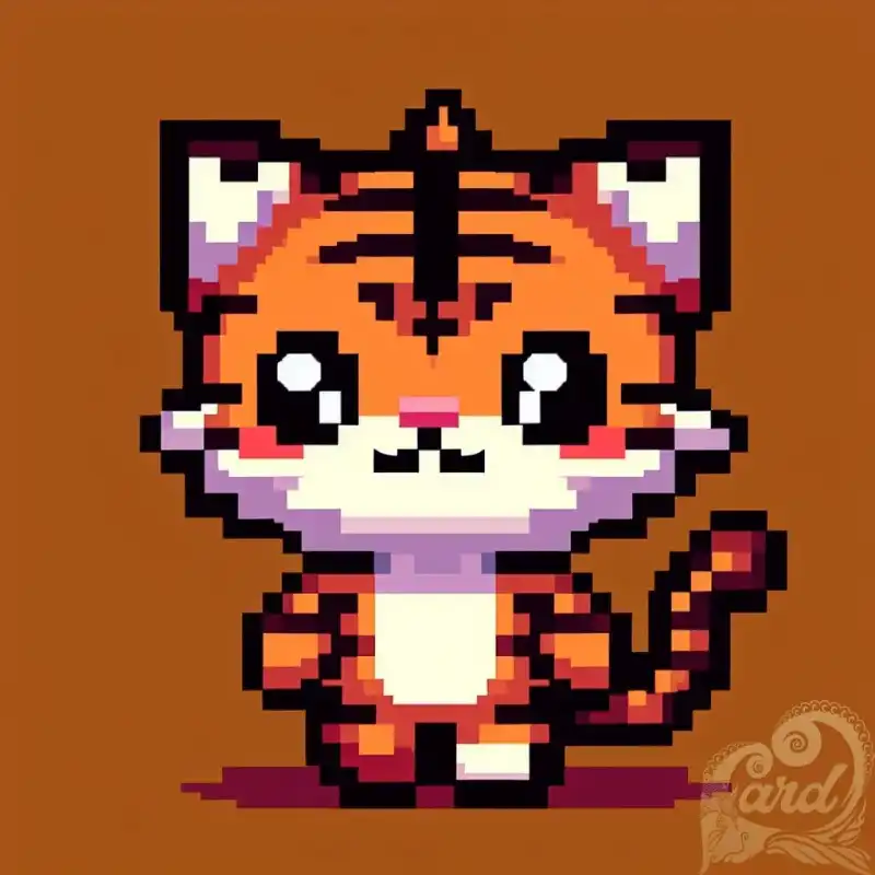 Cute Tiger on Pixel