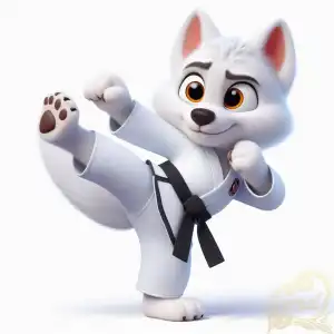 cute wolf karate