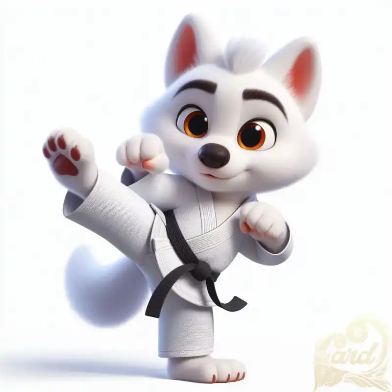 cute wolf karate
