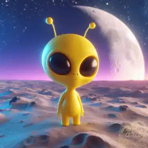 cute yellow alien