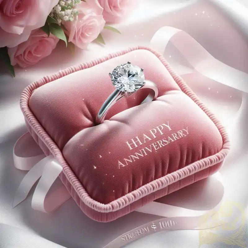 Daimond Ring on pink display