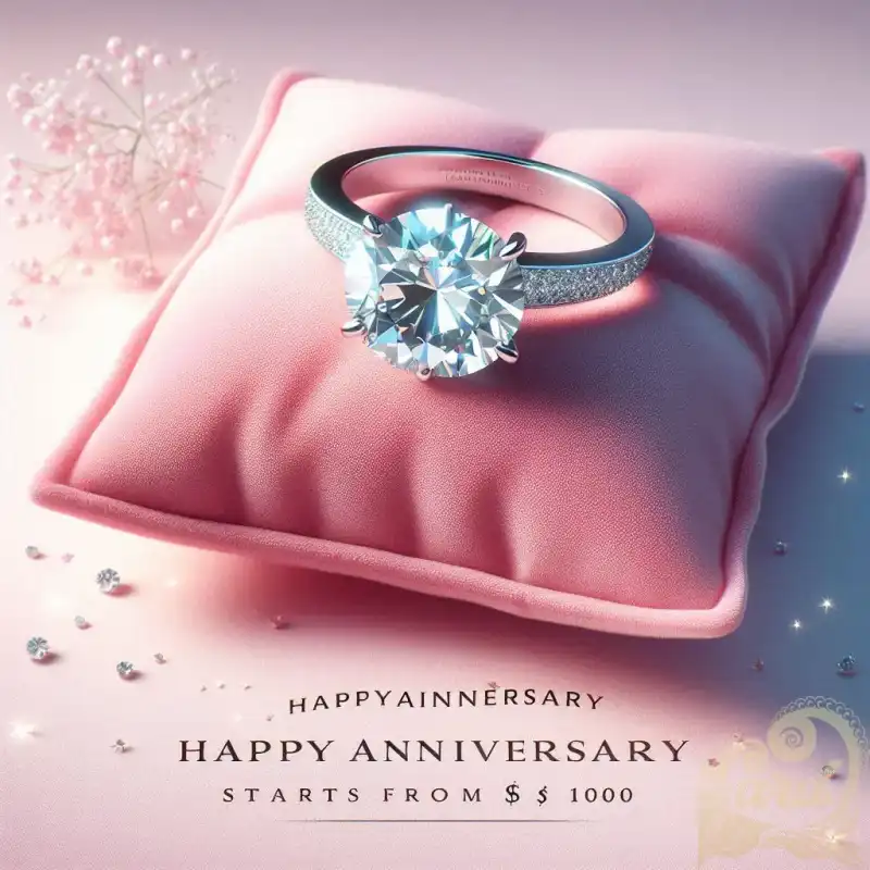 Daimond Ring on pink display