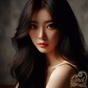 dark hair korean girl