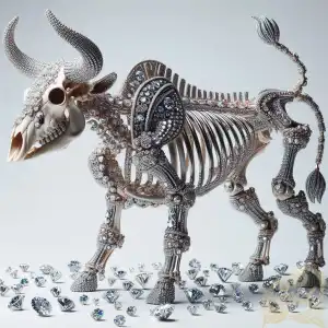 diamond bull bone skeleton