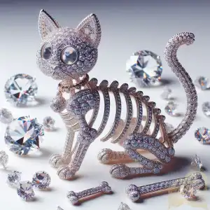 diamond cat bone skeleton
