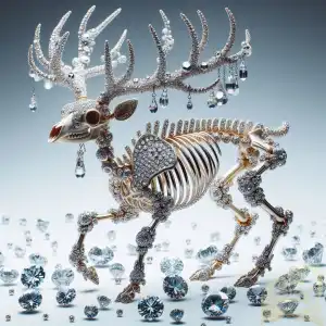 diamond deer bone skeleton
