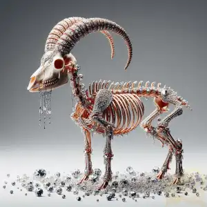 diamond goat bone skeleton