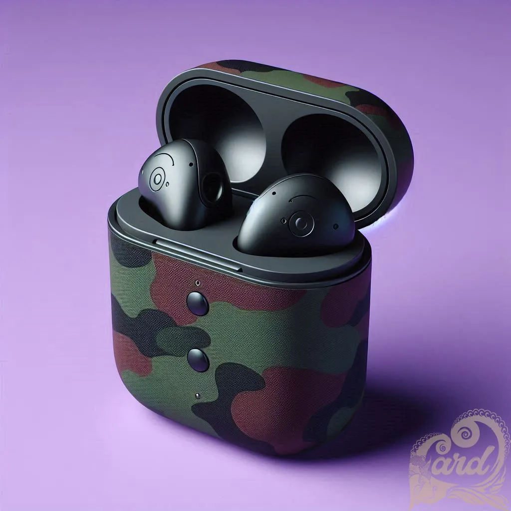 Earbuds Purple Background