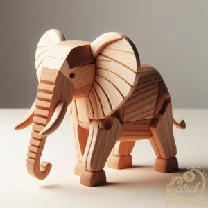 Eco-Friendly Wooden Elephant Puzzle