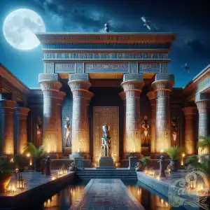 Egyptian Temple at night