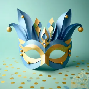 Elegance of the Azure Carnival mask