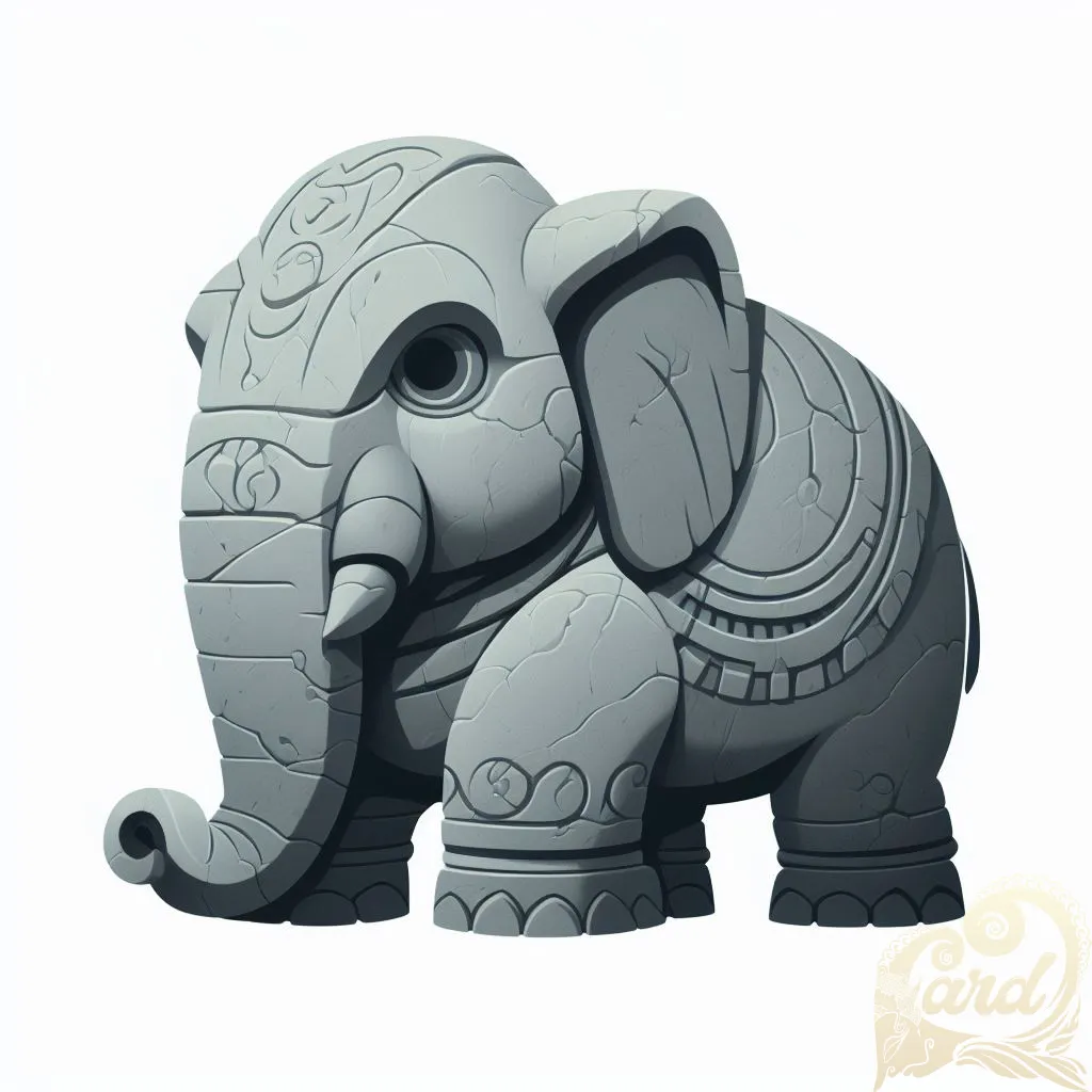 Elephant Stone Carving