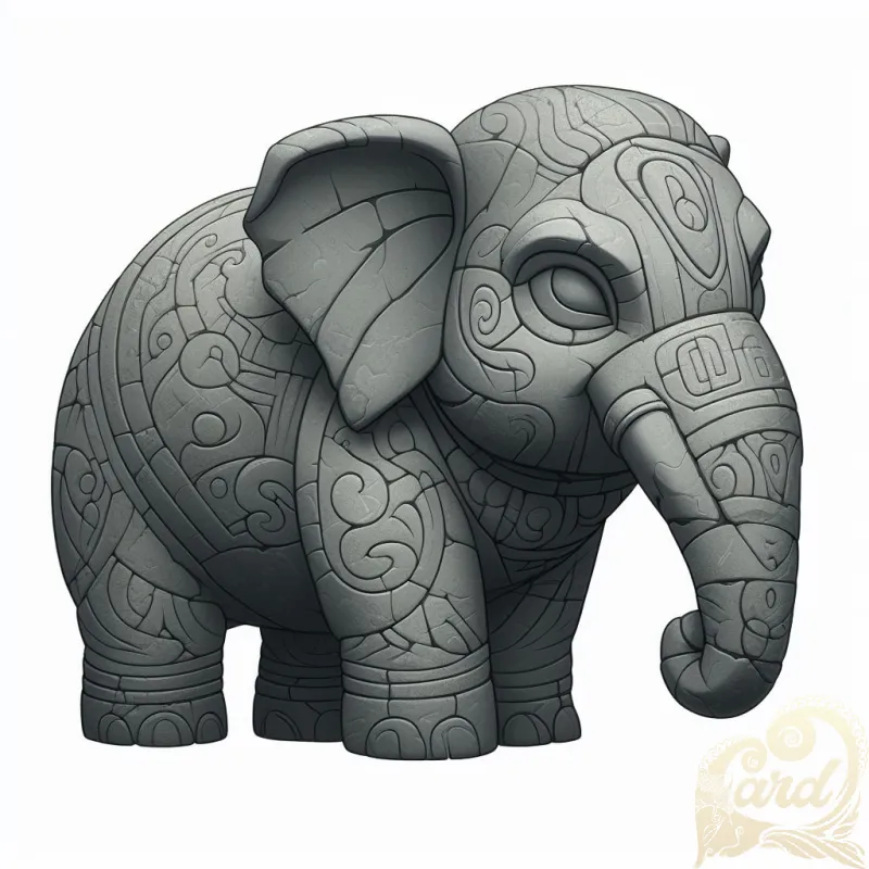 Elephant Stone Carving